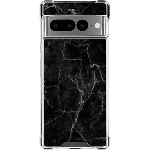Black Marble Google Pixel 7 Pro Clear Case